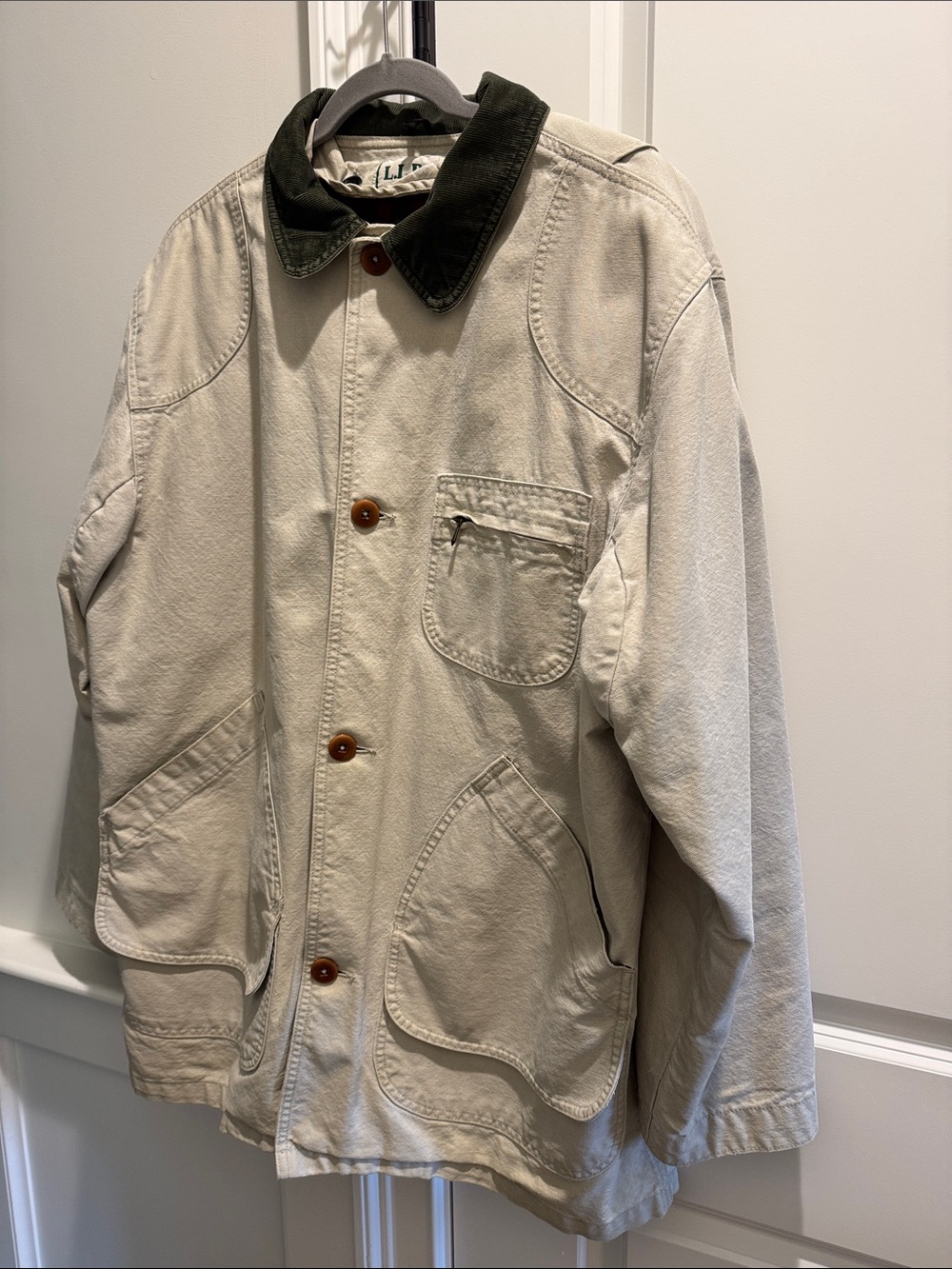 Vintage L.L. Bean Flannel Lined Field Coat, Size L